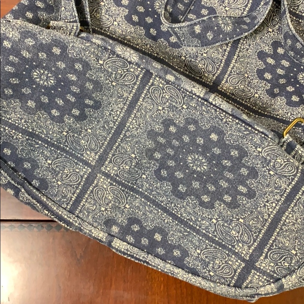 NWOT Drawstring Denim Backpack - Picture 5 of 8